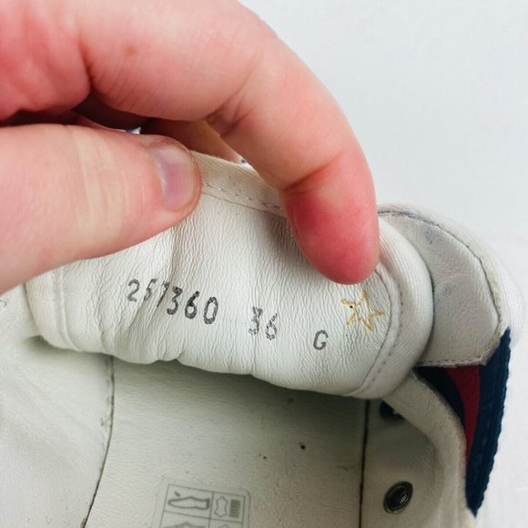 Gucci Blue Denim Monogrammed GG Logo Leather Trim Low Top Tennis Trainers UK 3 - Picture 9 of 10